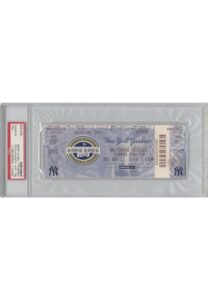 Encapsulated 9/11/2009 New York Yankees Full Game Ticket