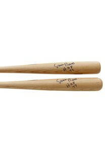 Ernie Banks Autographed & Inscribed Bats