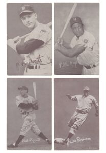 Exhibit Baseball Cards Including Jackie Robinson, Mickey Mantle, Willie Mays & Others