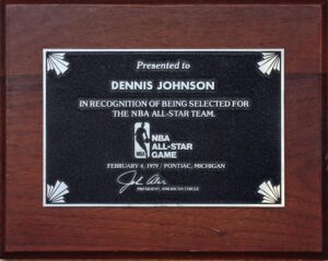 February 4, 1979 Dennis Johnson All-Star Game Plaque