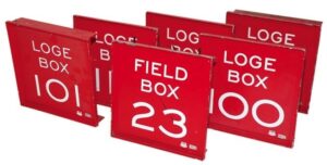 Fenway Park “Field Box” and 4 “Loge Box” Signs