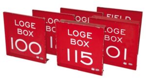 Fenway Park “Field Box” and 5 “Loge Box” Signs