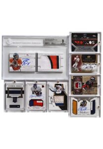 Football Autographed & Game-Used Jersey Cards Including Elway, Manning & More