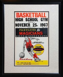 Framed 11/25/1967 Harlem Magicians Original Advertisement