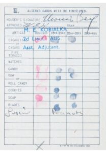 Framed 12/14/1945 Moe Berg Signed U.S. Air Force/Army Exchange Ration Cards