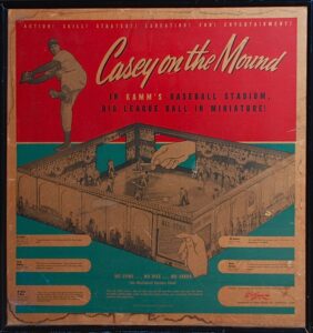 Framed 1947 “Casey on the Mound” Original Advertisement Autographed by Pesky & Pellagrini