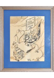 Framed 1948-49 Saint Louis University vs. Notre Dame Original Program Cover Artwork