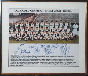 Framed 1960 Pittsburgh Pirates Team Autographed Photo