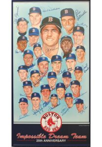 Framed 1967 Boston Red Sox Team Autographed Rendering