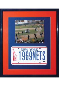 Framed 1969 New York Mets License Plate Signed by Tom Seaver