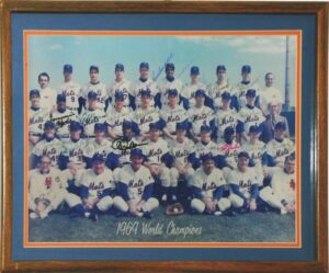 Framed 1969 NY Mets World Championship Team Signed Photo