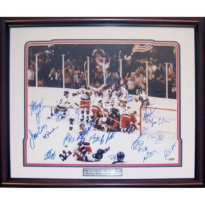 Framed 1980 USA Hockey Team Signed And Framed 16×20 Photo