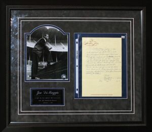 Framed 1981 Joe DiMaggio Diaries Page – Volume 1