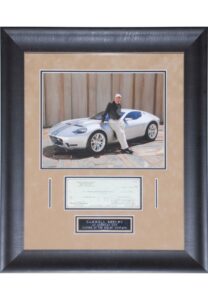 Framed 2/6/1963 Carroll Shelby Signed Check & Photo