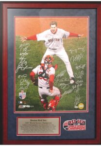 Framed 2007 Boston Red Sox World Championship Team Autographed Photo