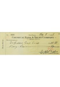 Framed 5/1/1938 Babe Ruth Signed Check