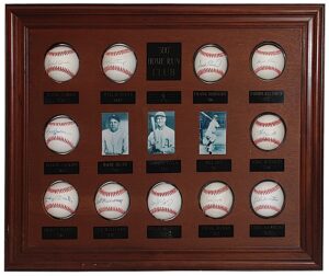 Framed 500 Home Run Club Autographed Baseballs