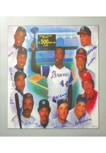 Framed 500 Home Run Club Multi-Signed Print