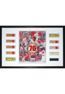 Framed 9/15/1998-9/27/1998 Mark McGwire Home Runs #60-70 Ticket Collection