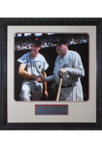 Framed Babe Ruth & Ted Williams Photo Signed by Williams