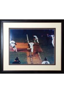 Framed Bill Buckner & Mookie Wilson Autographed Photo