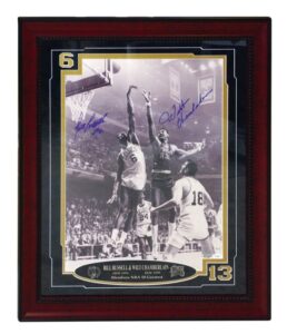 Framed Bill Russell & Wilt Chamberlain Autographed Photo