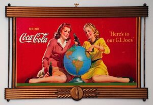 Framed Coke Poster in Medallion Frame