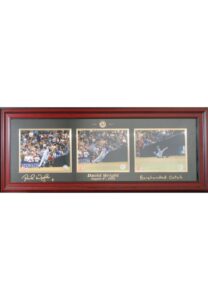 Framed David Wright Signed and Inscribed “Barehanded Catch” Three Frame Sequence