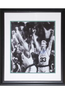 Framed Dennis Johnson & Larry Bird Autographed Photo