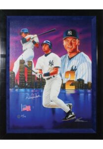 Framed Derek Jeter Autographed “King of New York” Limited Edition Steve Parsons Lithograph