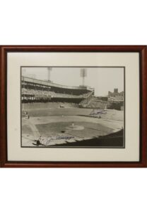 Framed DiMaggio & Mays Autographed Photo