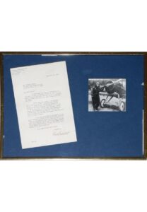 Framed Eddie Rickenbacker TLS