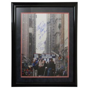 Framed Eli Manning & Michael Strahan Autographed Photo