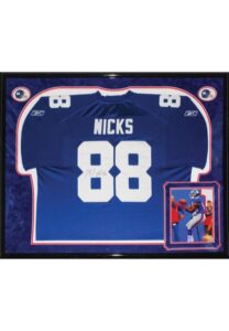 Framed Hakeem Nicks Autographed New York Giants Jersey