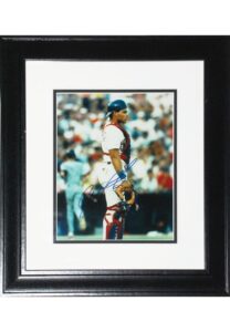 Framed Ivan Rodriguez Autographed Photo