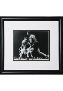 Framed Jake LaMotta Autographed Photo with “Raging Bull” Inscription