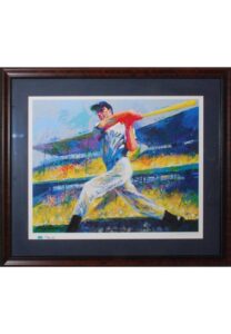 Framed Joe DiMaggio Autographed Leroy Neiman Posters