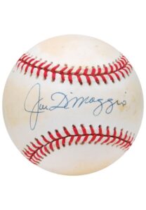 Framed Joe DiMaggio Autographed Limited Edition Danny Day Lithograph & Single-Signed Baseball