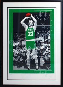 Framed Larry Bird Autographed LE Serigraph