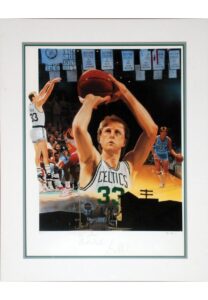 Framed Larry Bird Autographed Limited Edition Lithograph & Photo