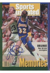 Framed “Larry Bird Cigar Celebration” Photo Signed by Red Auerbach & 12/14/1992 Larry Bird Signed Sports Illustrated