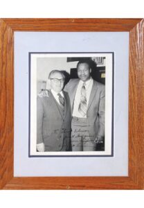 Framed Larry Holmes Photo Autographed & Inscribed by Henry Kissinger