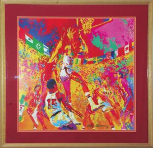 Framed LeRoy Neiman 1976 Olympics Poster