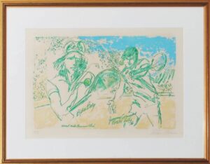 Framed LeRoy Neiman Connors & Borg Limited Edition Etching & Aquitant Artist Proof