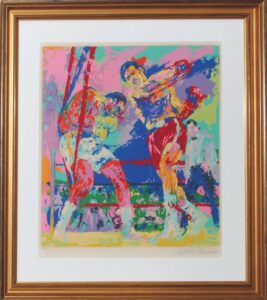 Framed LeRoy Neiman George Foreman Boxing Serigraph Artist Proof