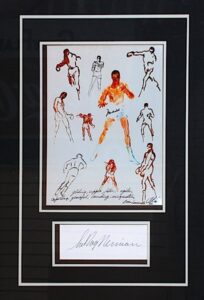 Framed LeRoy Neiman & Muhammad Ali Autographed Print