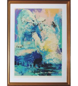 Framed LeRoy Neiman Polar Bears Limited Edition Serigraph