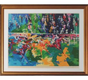 Framed LeRoy Neiman The Horse Races at Ascot Limited Edition Serigraph