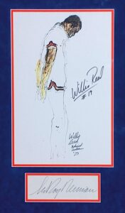 Framed LeRoy Neiman & Willis Reed Autographed Print