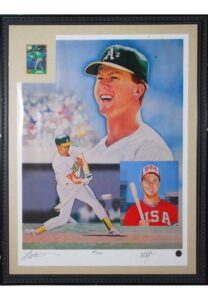 Framed Mark McGwire Autographed Limited Edition Phil Hanks Lithograph